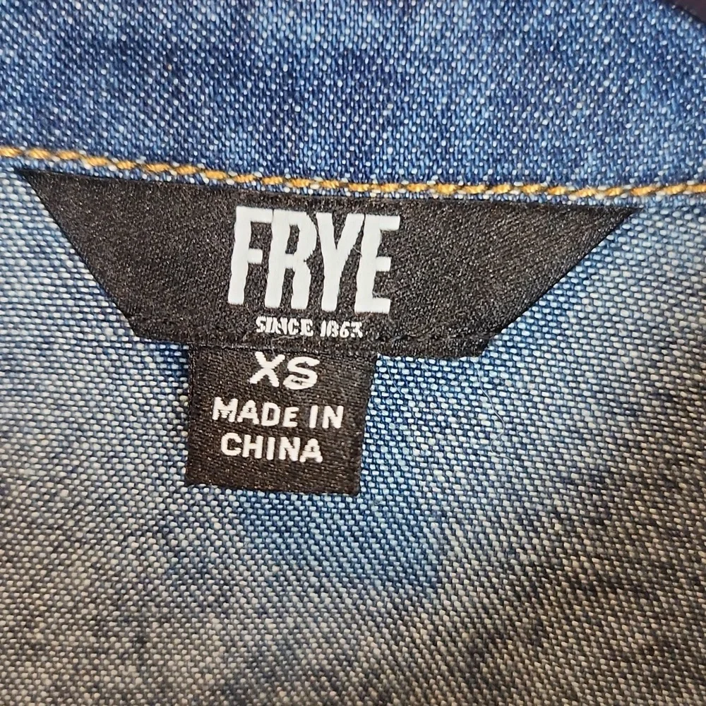 Frye Button-Up Denim Mini Dress‎ Size XS - Picture 3 of 12